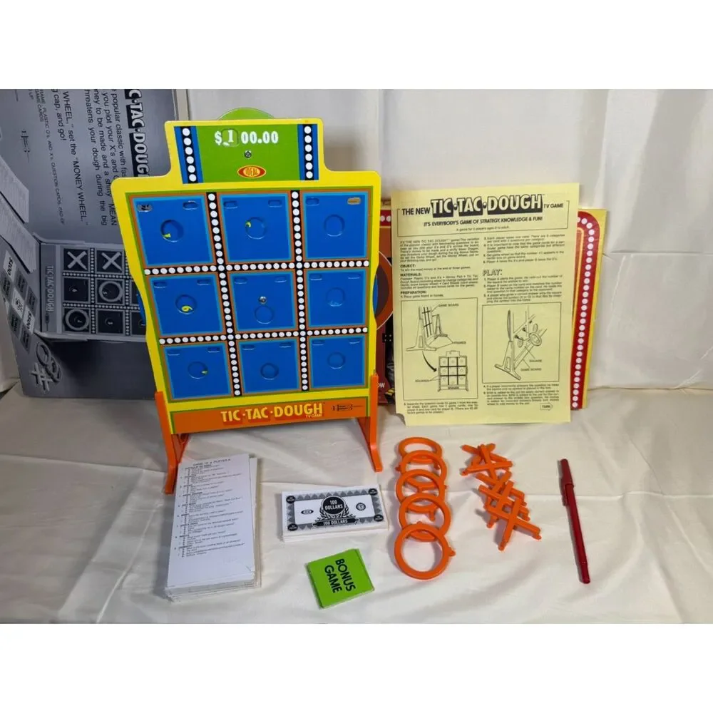 Vintage Tic-Tac-Dough TV Show Board Game Complete Ideal 1977